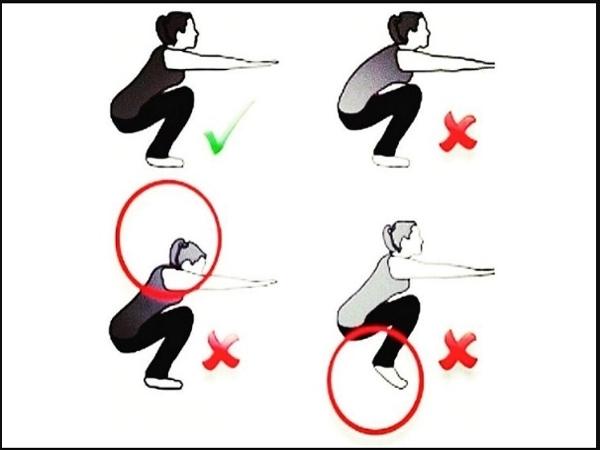 Một số lỗi kỹ thuật khi squat